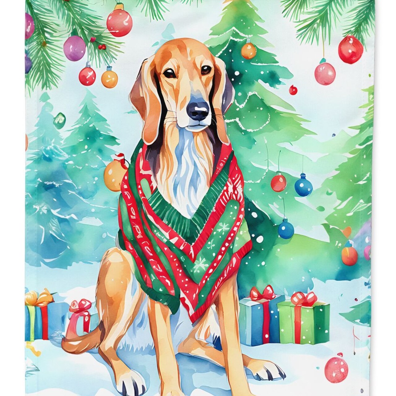 Edge Collections - Multicolor - Winter Holiday Snowfall Scene Yard and Porch Flag - 1 Piece